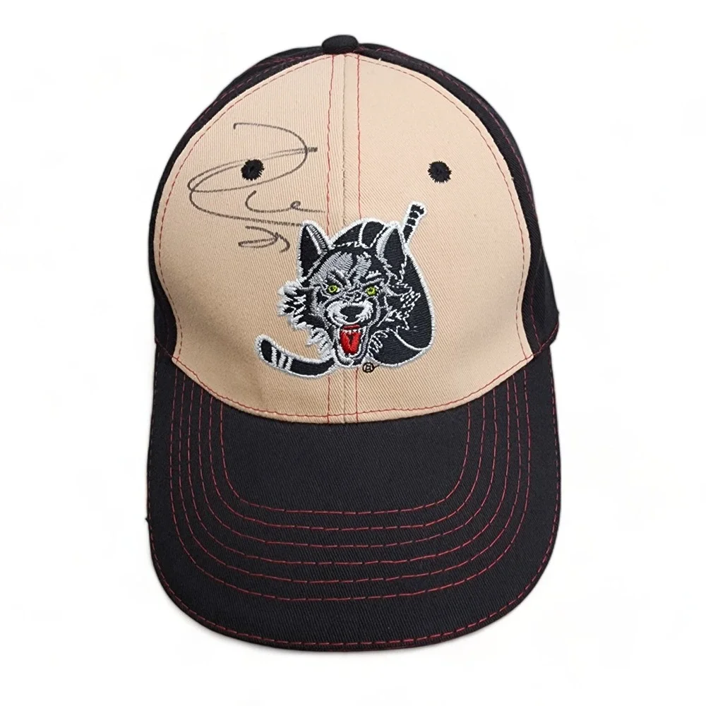 Chicago‎ Wolves Jordan Caron #27 SIGNED Hockey Hat Black Beige Autographed Cap